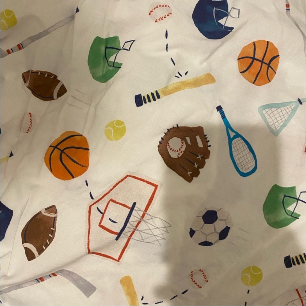 Pottery Barn Kids sheets full size sports balls